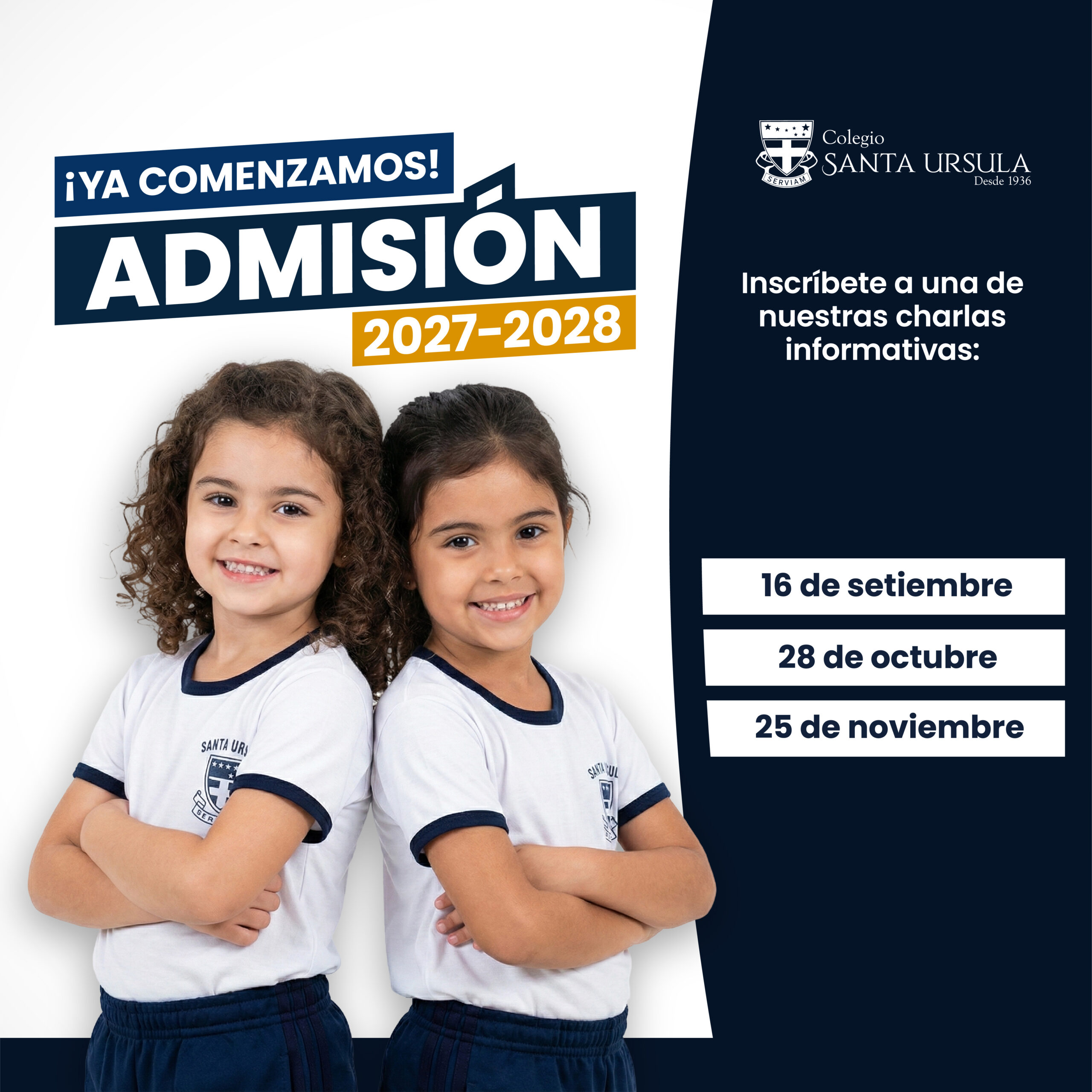 Charlas informativas Admisión 2027-2028